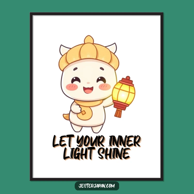 Free Printable Wall Art: Cheerful Lantern Character - Funny Downloadable Art