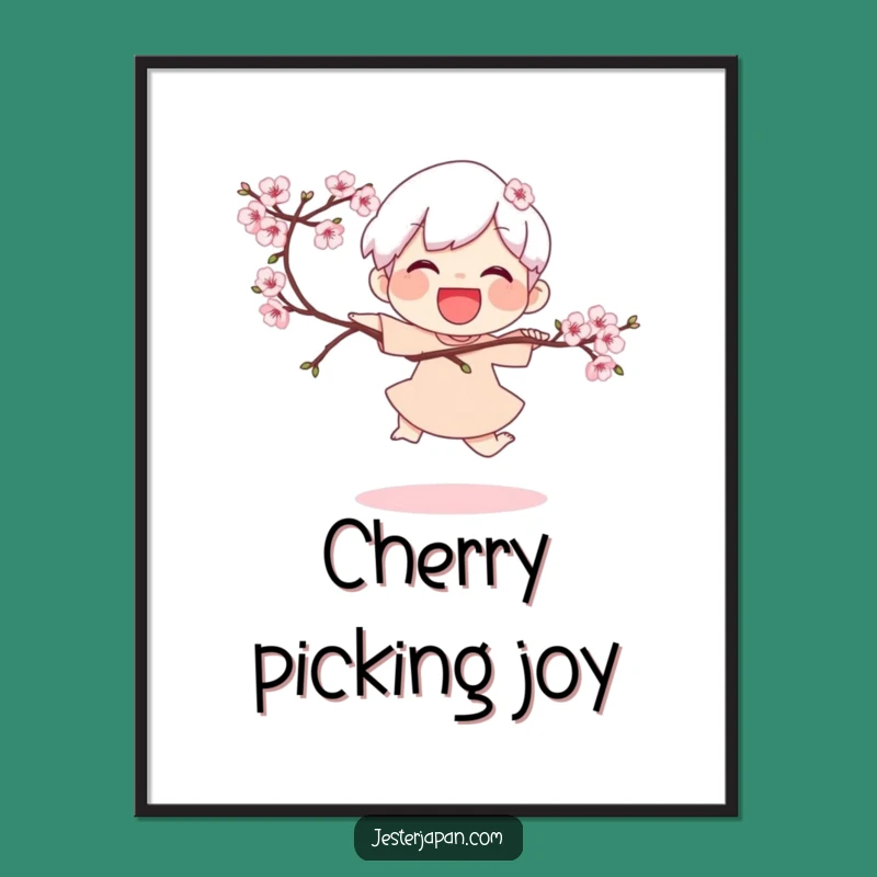 Free Printable Wall Art: Funny Cherry Hop Character, Spring Downloadable Decor!