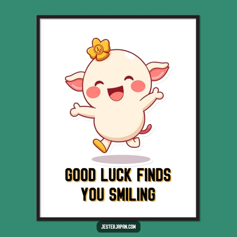 Funny Free Printable Wall Art: Giggling Lucky Charm for Playful Decor