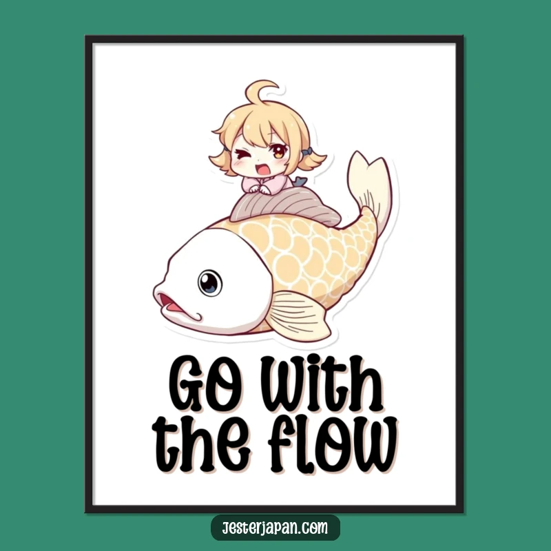 Free Printable Koi Fish Wall Art: Mischievous Character Downloadable Decor