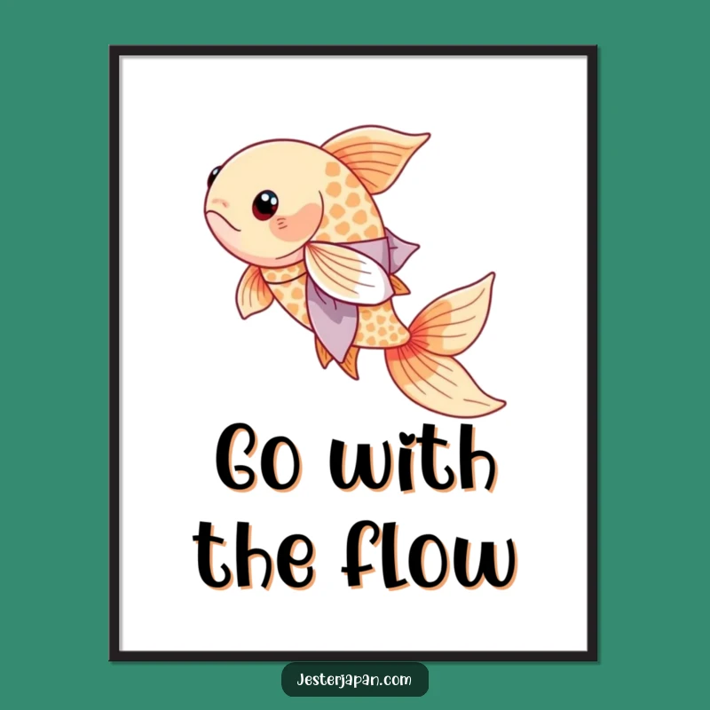 Funny Free Printable Wall Art: Serene Koi Fish, Downloadable Art for Calm