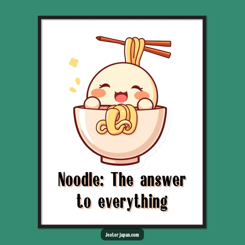 Kawaii Noodle Slurp Art: Free Printable Foodie Decor Downloadable!