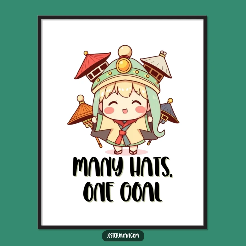 Free Printable Wall Art: Kawaii Hat Collection, Humorous Downloadable Decor