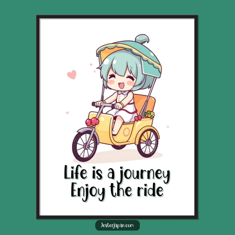 Rickshaw Ride Funny Free Printable Wall Art - Cheerful Downloadable Decor