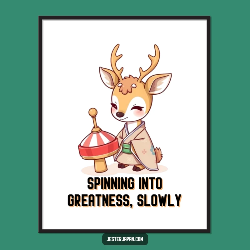 Free Printable Wall Art: Shy Deer & Spinning Top - Whimsical Downloadable Decor!