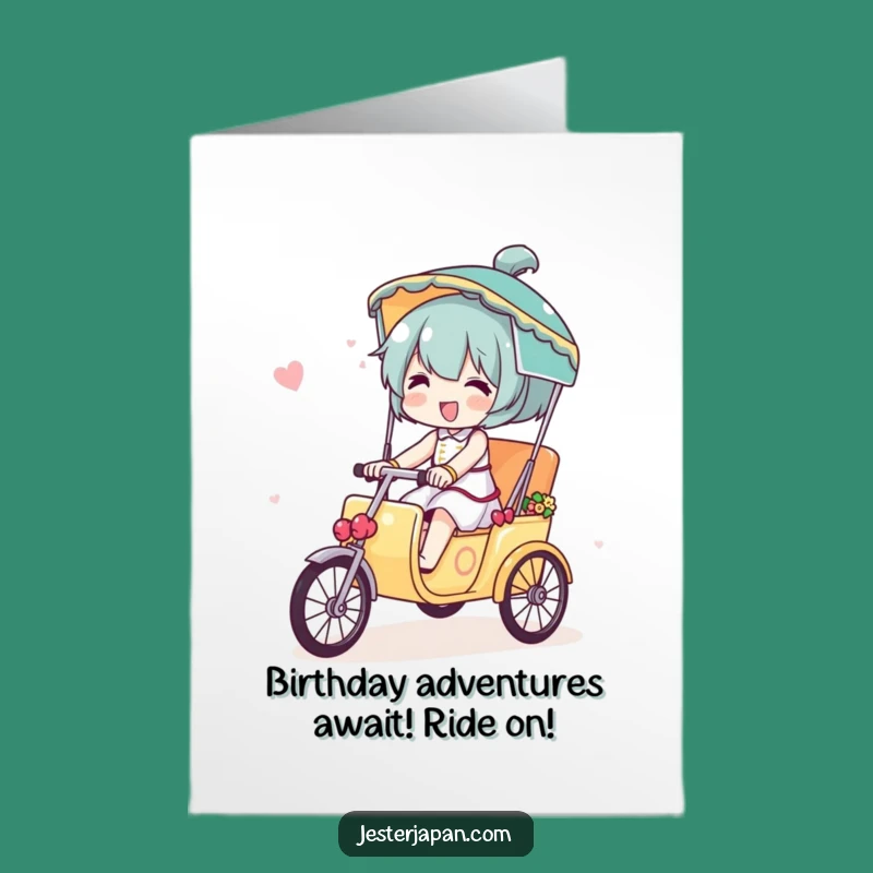 Rickshaw Ride Funny Free Printable Birthday Card - Joyful DIY Download