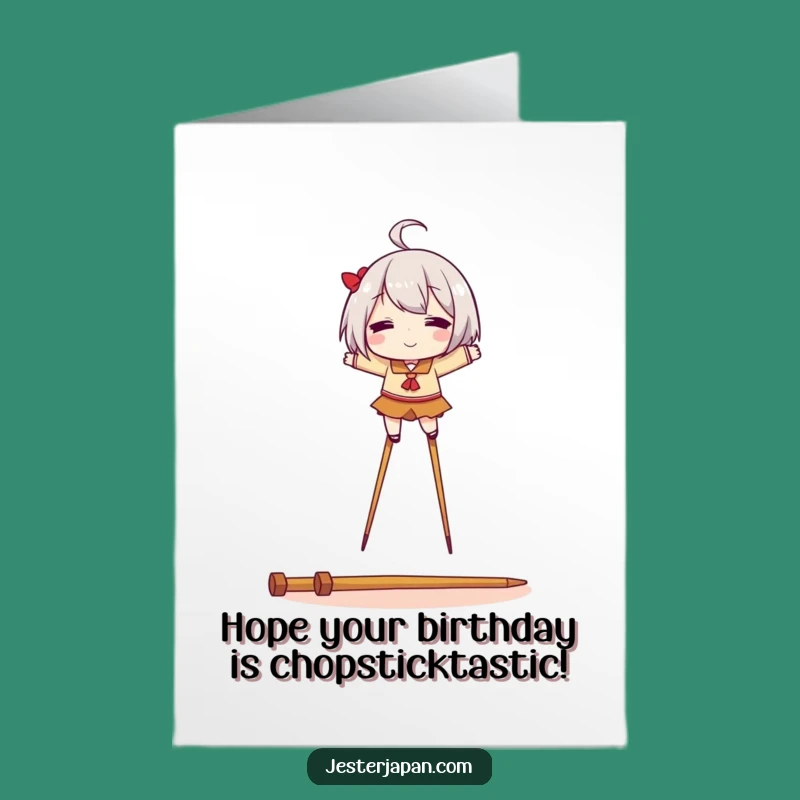 Chopstick Stilts Funny Free Printable Birthday Card - Hilarious DIY Gift