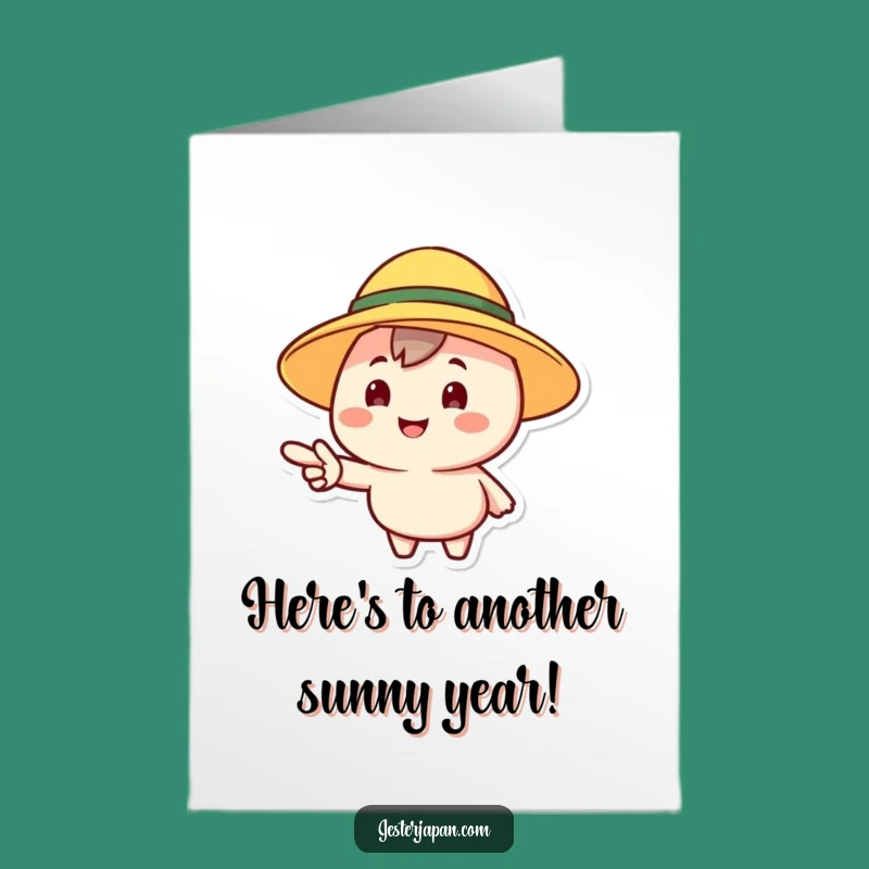 Free Printable Birthday Card: Sunny Cheerful Character Downloadable