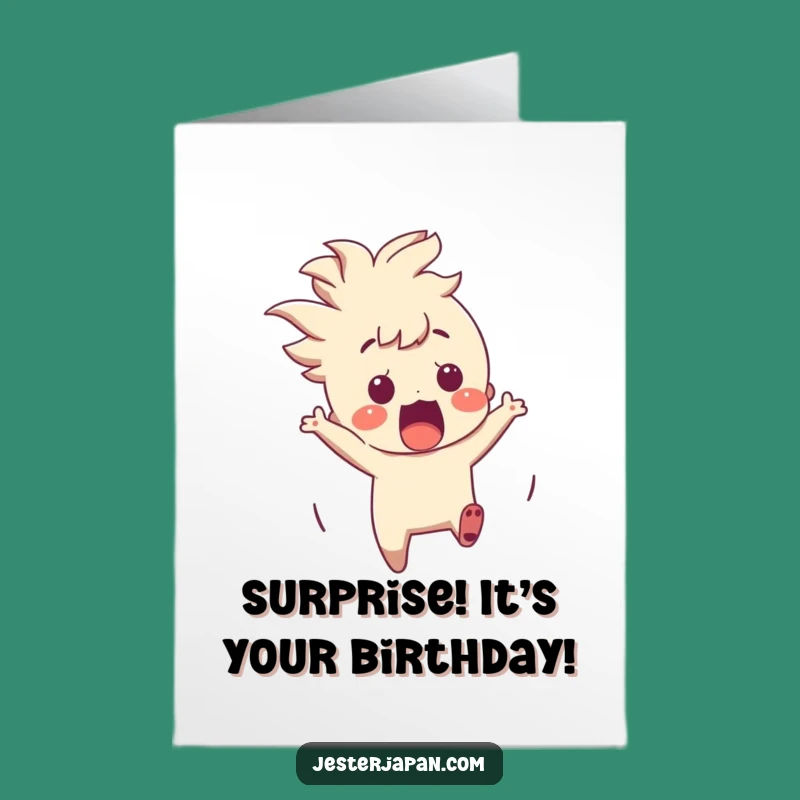 Free Printable Birthday Card Surprise Crane - Funny Downloadable Card for Him