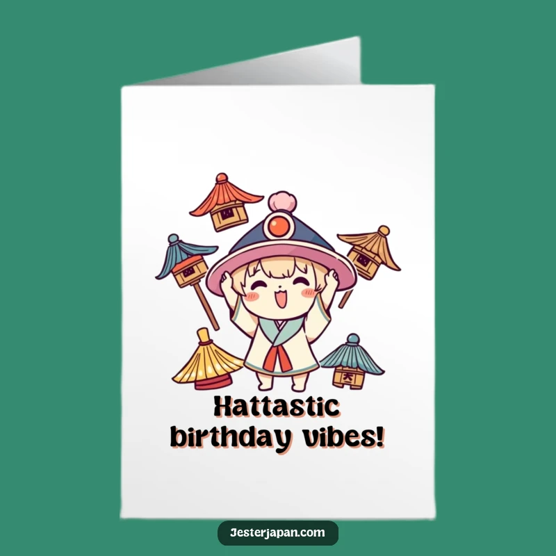 Free Printable Kawaii Hat Enthusiast Birthday Card - Funny Downloadable Gift