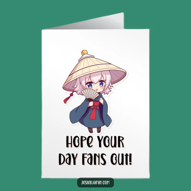 Free Printable Birthday Card: Dramatic Fan Dancer - Funny Downloadable Gift