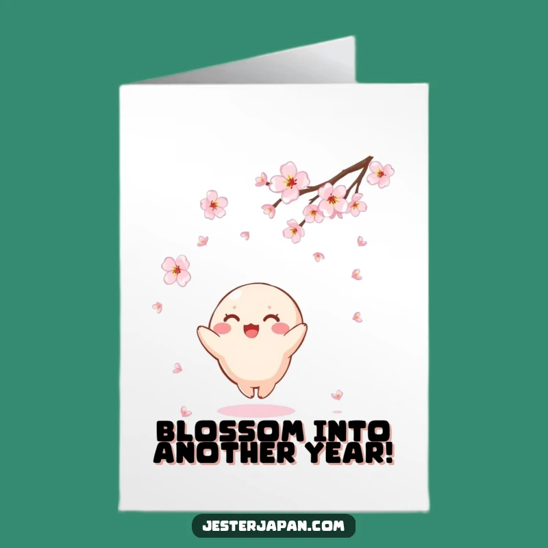 Kawaii Cherry Blossom Birthday Card: Free Printable Spring Joy Downloadable Gift!