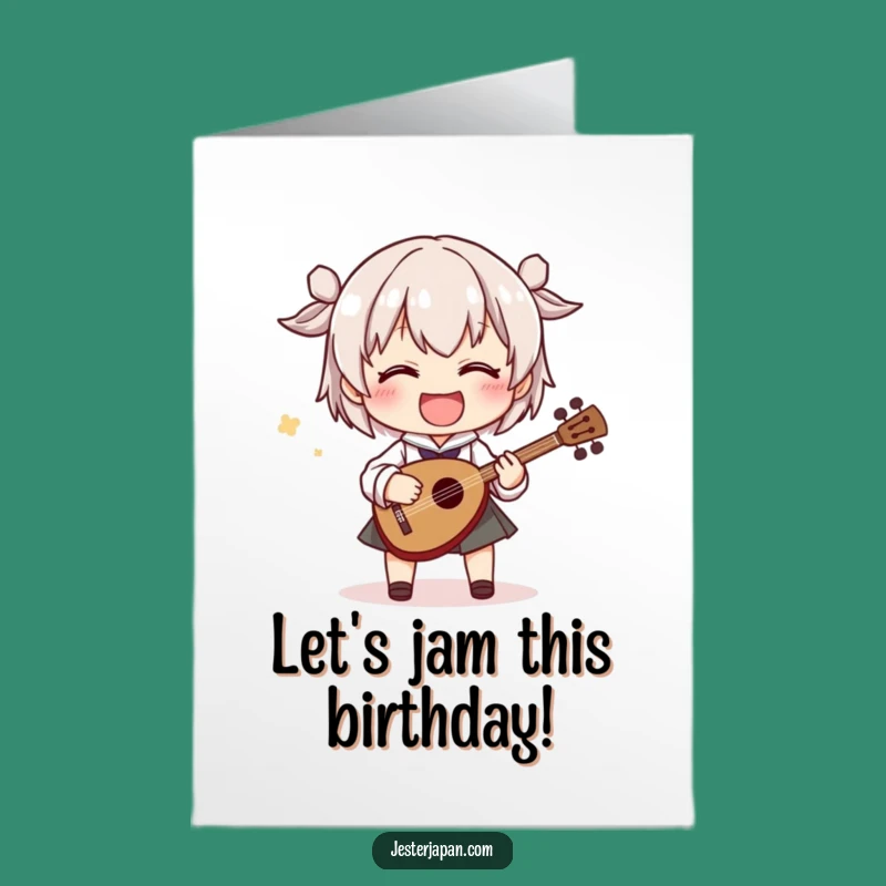 Free Printable Birthday Card: Shamisen Serenade Fun - Funny Downloadable Gift!