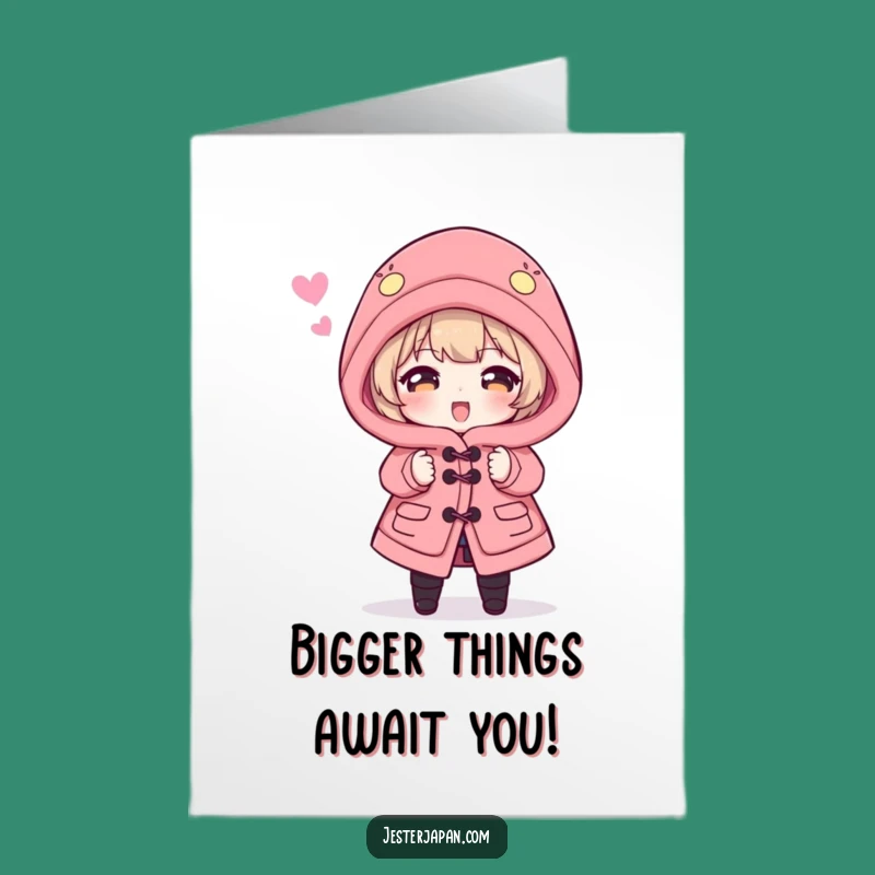 Free Printable Congrats Card: Oversized Happi Coat Character Celebration