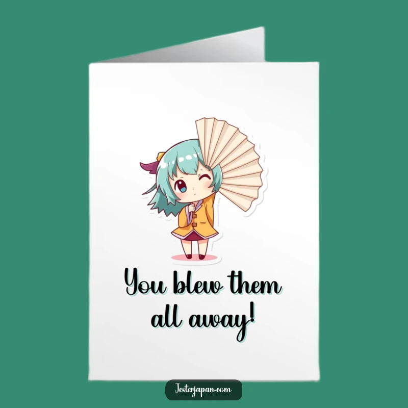 Free Printable Congrats Card: Fan Character Gust, Celebrate with a Breeze