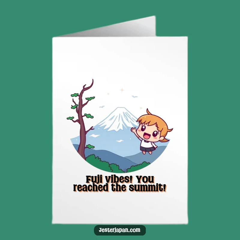 Free Printable Congrats Card: Fuji Bound - Downloadable Gift!