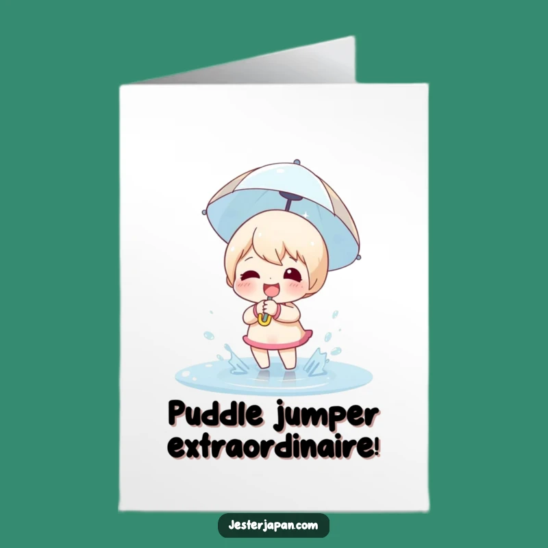 Free Printable Congrats Card: Puddle Splasher - Joyful Downloadable Celebration