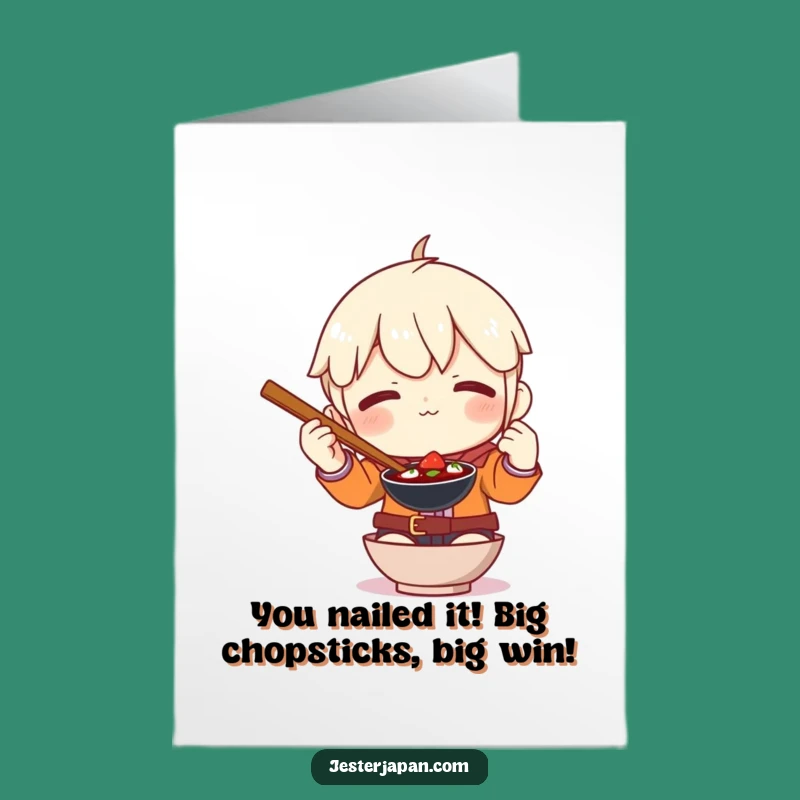 Hilarious Free Printable Congrats Card: Chopstick Struggle - Downloadable Gift!