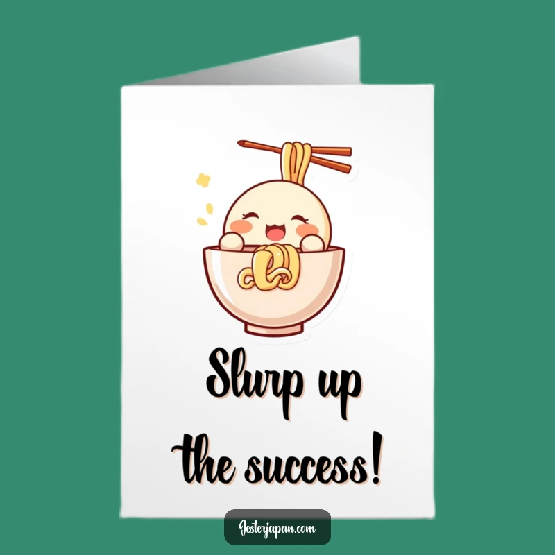 Kawaii Noodle Slurp Congrats Card: Free Printable Yum Downloadable!