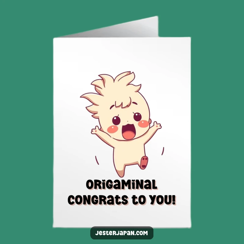 Free Printable Congrats Card Surprise - Funny Downloadable Gift with Origami Crane