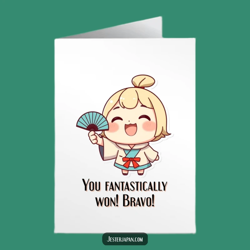 Free Printable Kawaii Fan Card - Funny Congrats Downloadable Gift