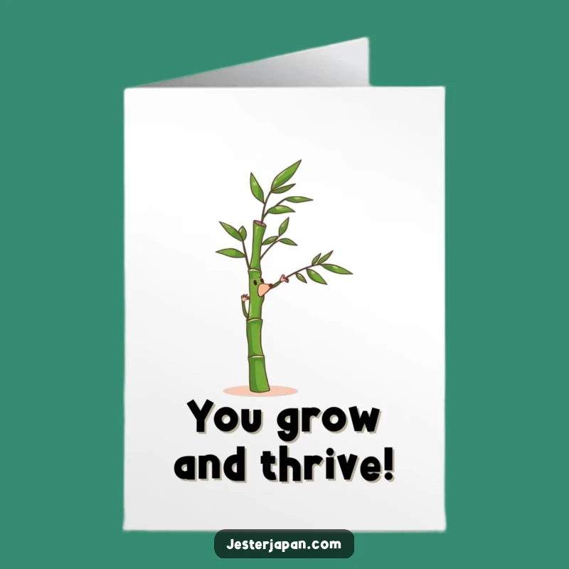 Free Printable Congrats Card: Bamboo Bendy Funny Downloadable for Achievements