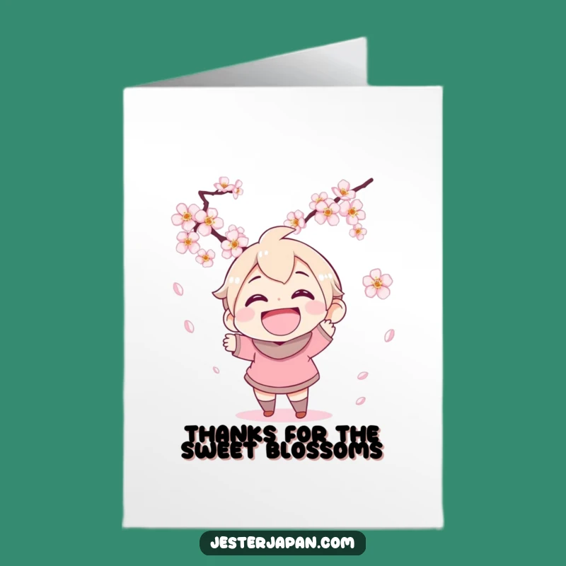 Free Printable Thank You Card: Cherry Blossom Gratitude for a Sweet Downloadable Gift