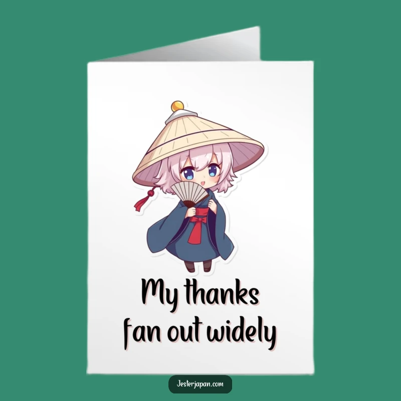 Free Printable Thank You Card: Dramatic Fan Pose - Funny Downloadable