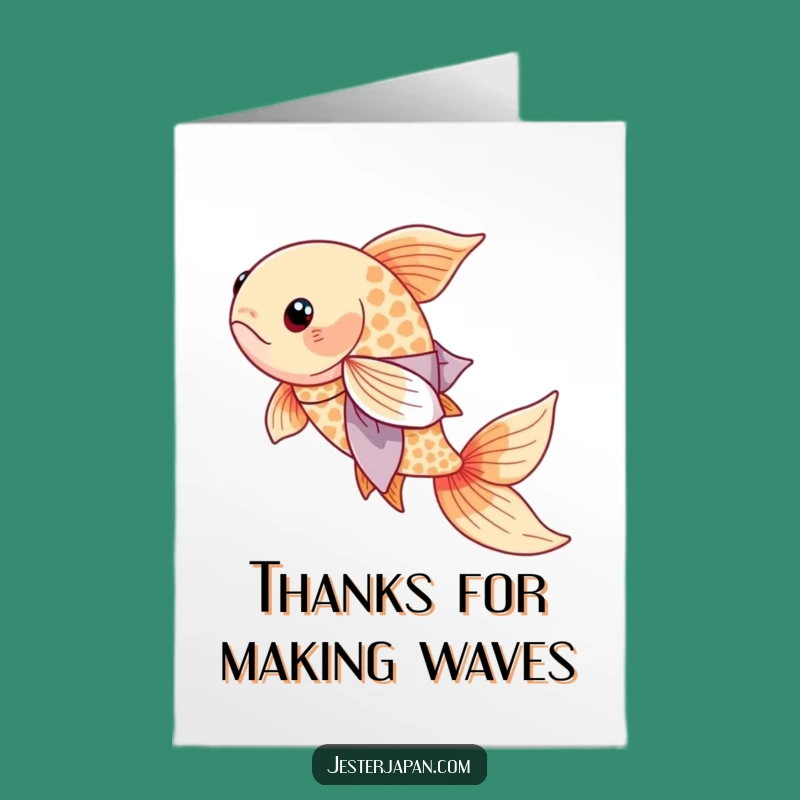 Free Printable Thank You Card: Grateful Koi, Serene Downloadable Gift