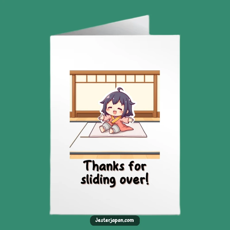 Free Printable Thank You Card: Tatami Slider, Relaxing Downloadable