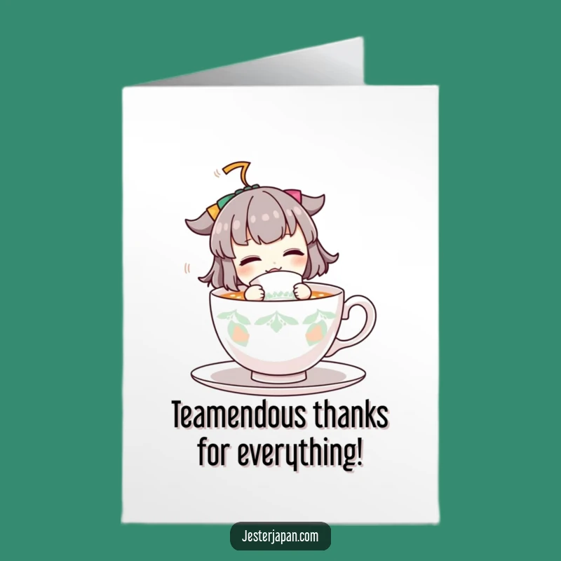Funny Free Printable Thank You Card: Tea Enthusiast, Downloadable Appreciation Gift