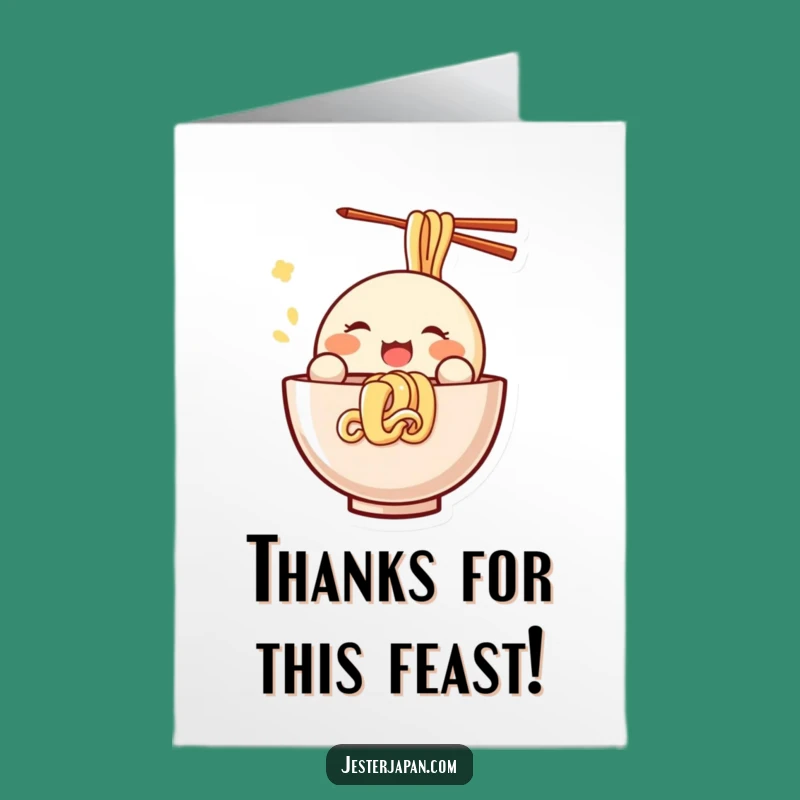 Thank You Kawaii Noodle Slurp: Free Printable Yum Downloadable Gift!