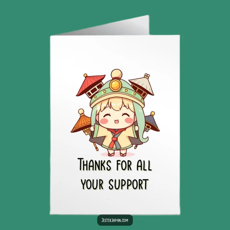 Free Printable Thank You Card: Kawaii Hat Appreciation, Downloadable Gift