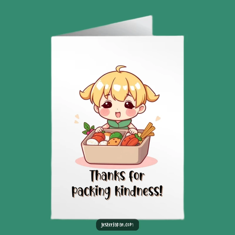 Free Printable Thank You Card: Bento Box Packer, Tasty Downloadable
