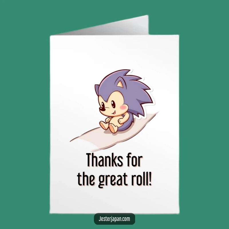 Free Printable Thank You Card: Hedgehog Roll - Sweet Downloadable Gratitude!