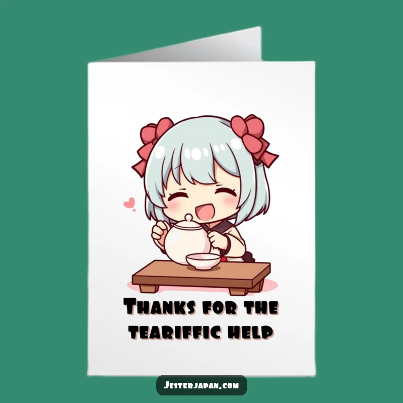 Humorous Free Printable Tea Ceremony Thank You Card - Tiny Teapot Gift