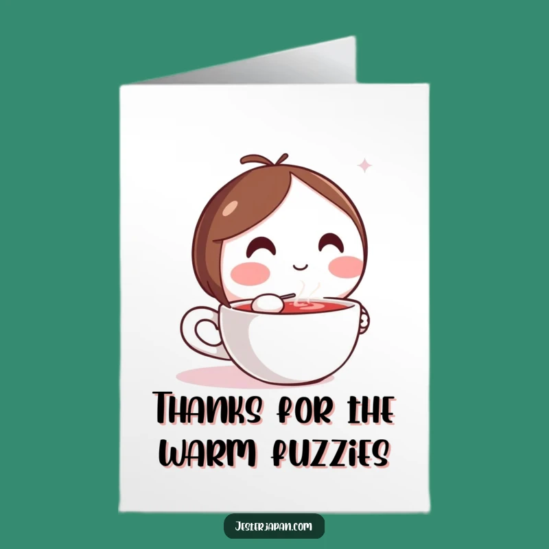 Free Printable Thank You Card: Kawaii Cozy Thanks, Downloadable Gift