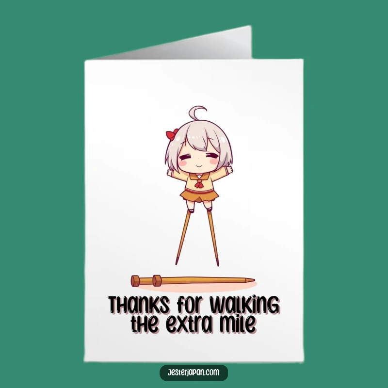 Chopstick Stilts Funny Free Printable Thank You Card - Fun DIY Gift