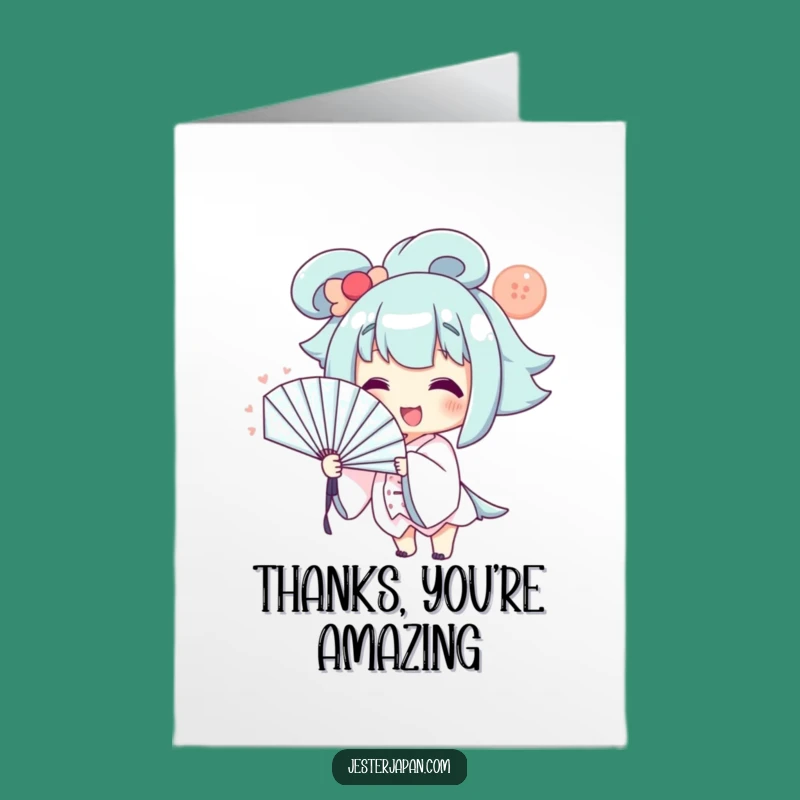 Free Printable Thank You Card: Fan Character, Stylish Downloadable Message!
