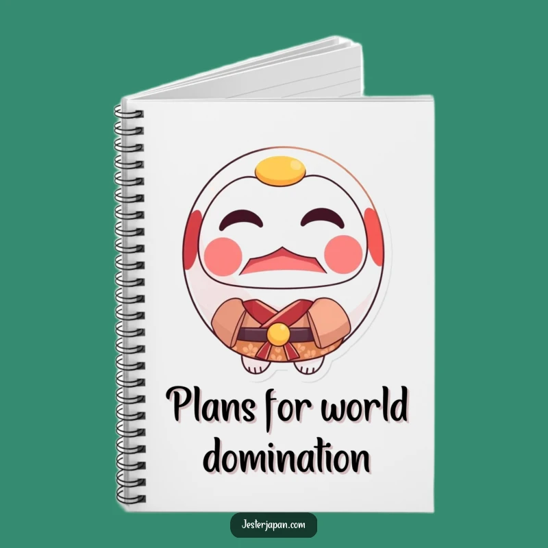 Funny Daruma Kimono Notebook: Resolute Doll Journal, Motivational Japanese Gift