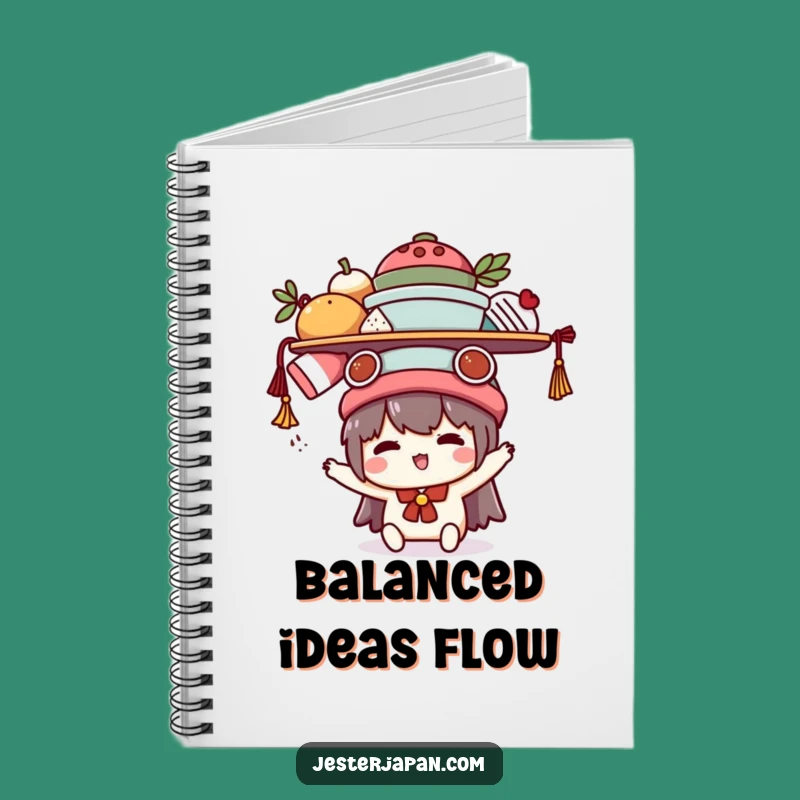 Funny Kawaii Balancing Act Notebook: Jot Down Ideas with Humor