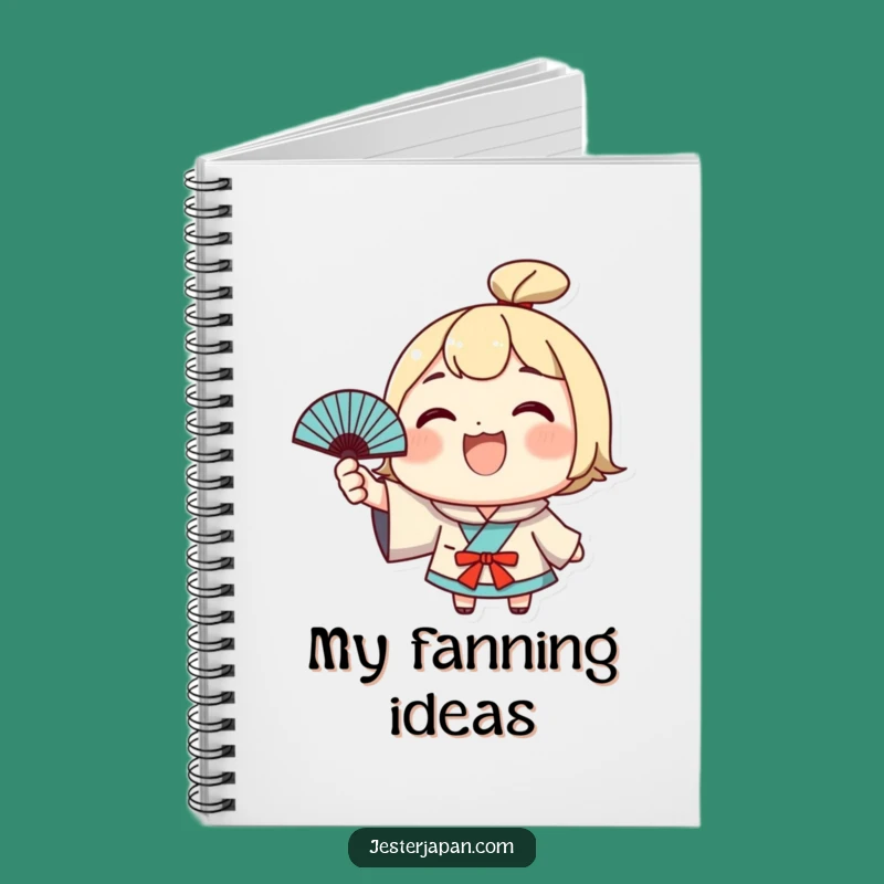 Funny Kawaii Fan Wave Notebook: Hilarious Journal for Cheerful Notes