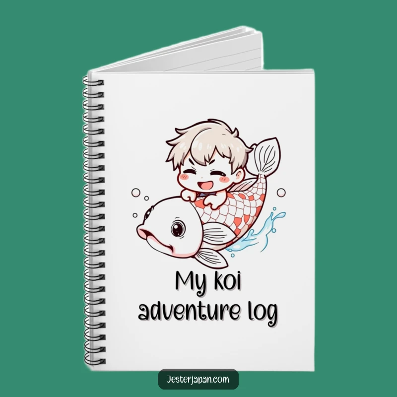 Funny Kawaii Koi Rider Notebook: Mischievous Journal, Humorous Gift for Dreamers