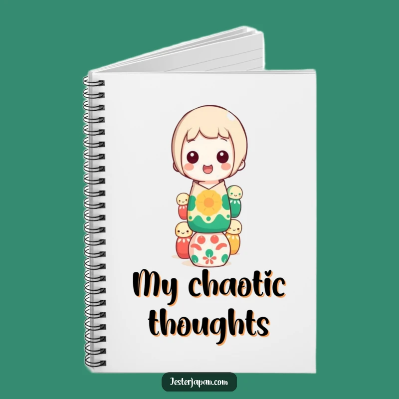 Funny Kokeshi Doll Balancing Notebook: Jot Down Funny Ideas