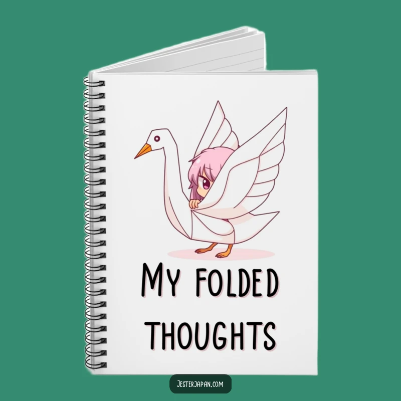 Funny Origami Crane Notebook - Playful Journal for Artistic Ideas