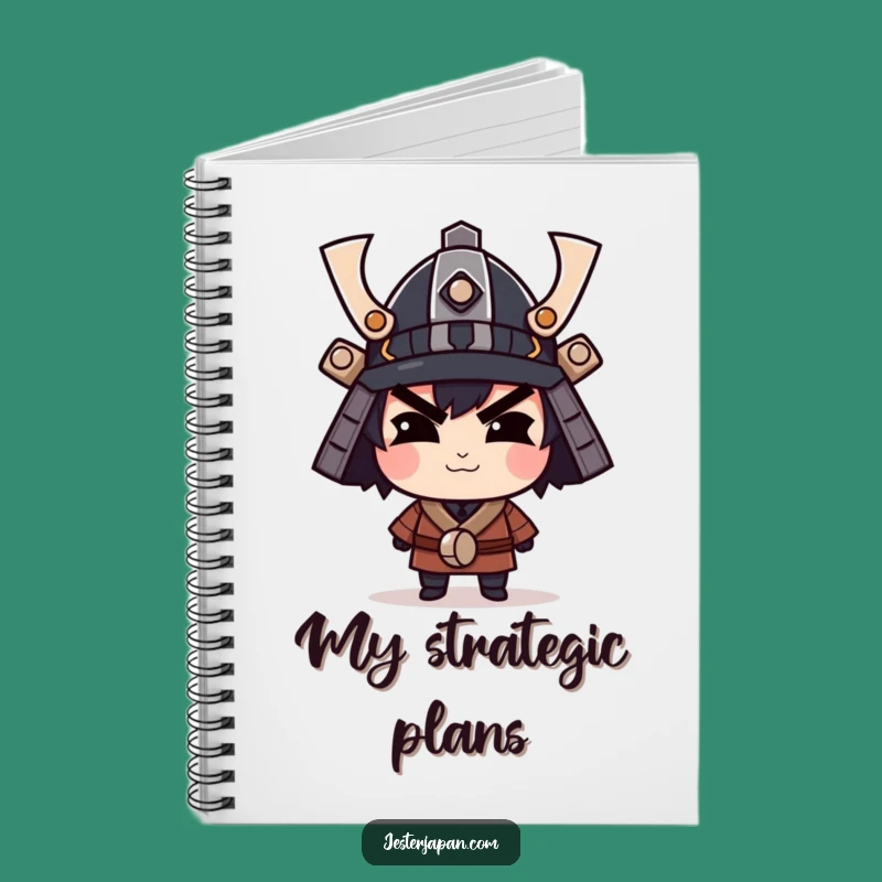 Funny Samurai Helmet Notebook: Jot Down Warrior Plans, Smirking Character, Gift for Strategists