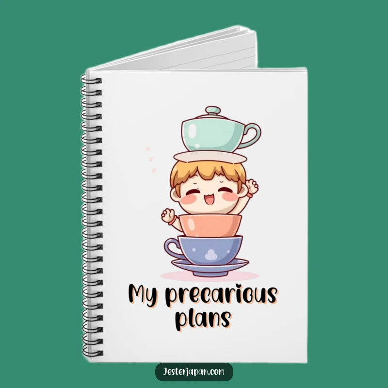 Funny Tea Cup Balance Notebook - Hilarious Journal for Daily Juggling