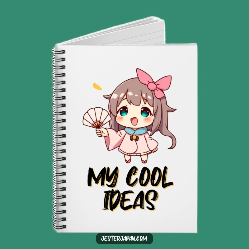 Funny Waving Fan Character Notebook - Jot Down Cool Ideas