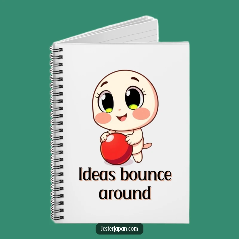 Funny Bouncing Ball Notebook: Capture Playful Ideas with Big Eyed Character's Journal