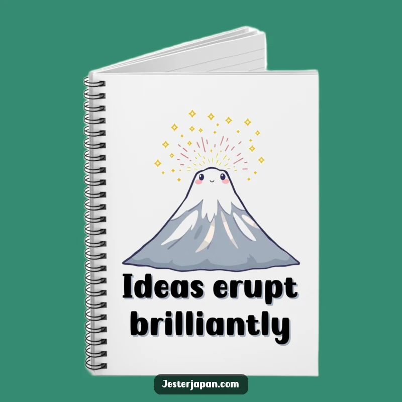 Funny Mount Fuji Sparkle Notebook - Creative Journaling and Gift Idea